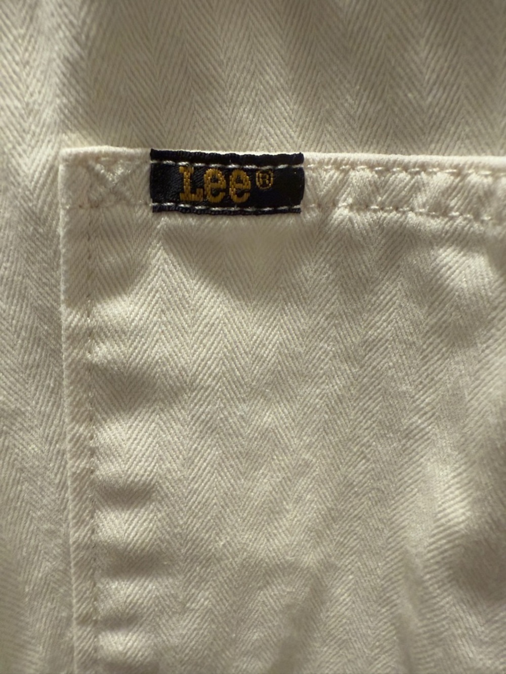 Lee Union-Alls Denim Short Romper Jumpsuit Ivory |Cream Utility Jumpsuit Small - Picture 10 of 16
